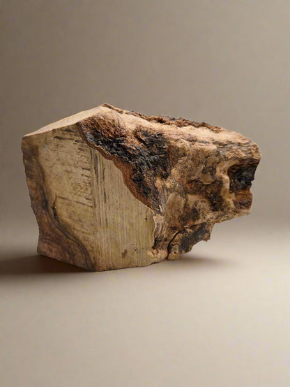 Olive Wood Holy Family Nativity Cave — Rustic Bark Crèche Sculpture - Christian Crafts