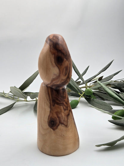 Olive Wood Holy Land Trio – Abstract Madonna & Child, St. Joseph & Jerusalem Cross (3 - Piece Set) - Bundle