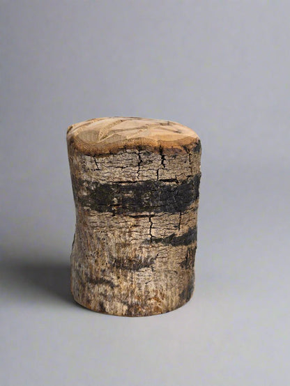 Olive Wood Nativity Cave Sculpture — Rustic Bark Crèche - Christian Crafts