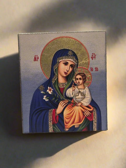 Our Lady of Perpetual Help Icon - Handcrafted in the Holy Land - Christian Crafts