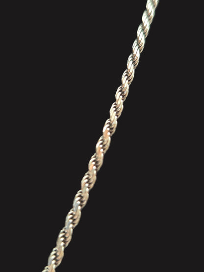 Oxidized Silver Rope Chain - Enduring Unisex Adornment - Christian Crafts
