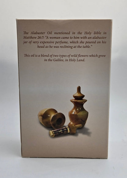 Sacred Alabaster Anointing Oil (100ml - 3.4 fl oz) - Holy Land Collection (Large Size - Multi use) - Christian Crafts