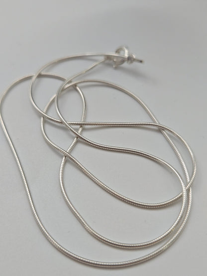Serpentine Silver Chain - .925 Sterling Necklace - Christian Crafts