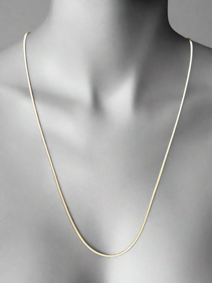 Serpentine Silver Chain - .925 Sterling Necklace - Christian Crafts