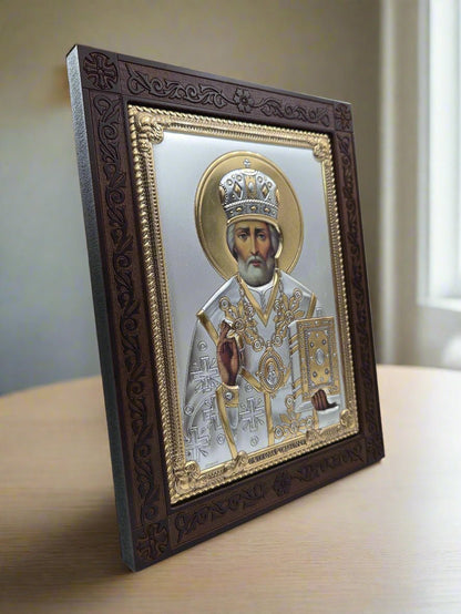 St. Nicolas Icon: Handcrafted Protection from the Holy Land - Christian Crafts