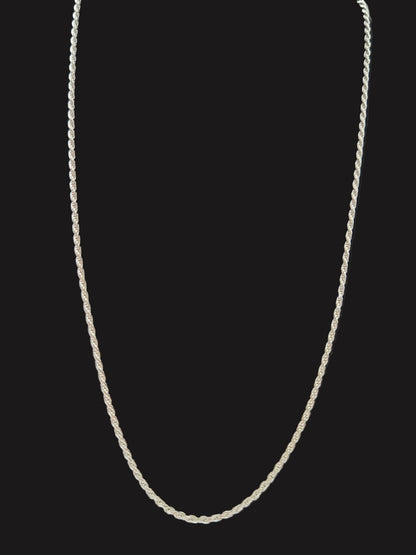 Sterling Rope Chain - 925 Silver Necklace - Christian Crafts
