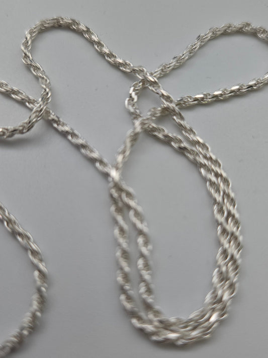 Sterling Rope Chain - 925 Silver Necklace - Christian Crafts