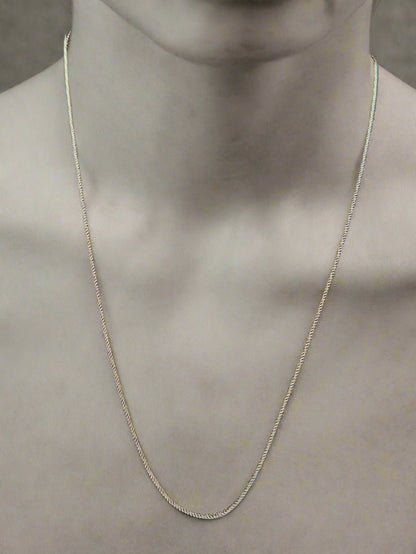 Sterling Silver Oxidized Rope Chain - Durable & Versatile Necklace - Christian Crafts