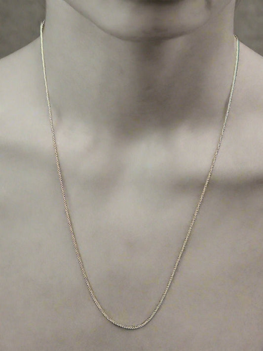 Sterling Silver Oxidized Rope Chain - Durable & Versatile Necklace - Christian Crafts