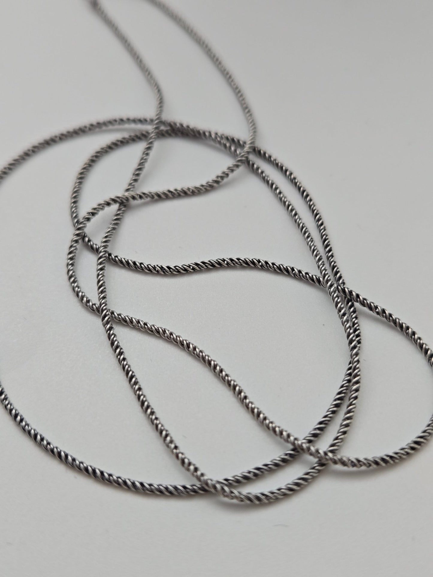 Sterling Silver Oxidized Rope Chain - Durable & Versatile Necklace - Christian Crafts