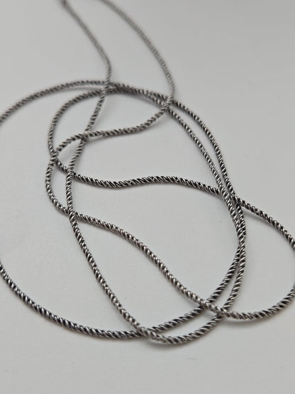 Sterling Silver Oxidized Rope Chain - Durable & Versatile Necklace - Christian Crafts