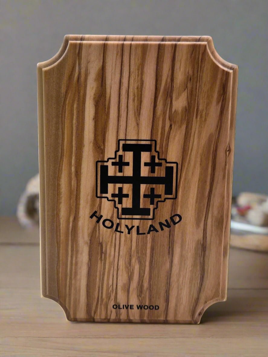 Via Dolorosa 14 Stations of the Cross Olive Wood & Pewter Sculpture (2 Connected - Frames) - Christian Crafts