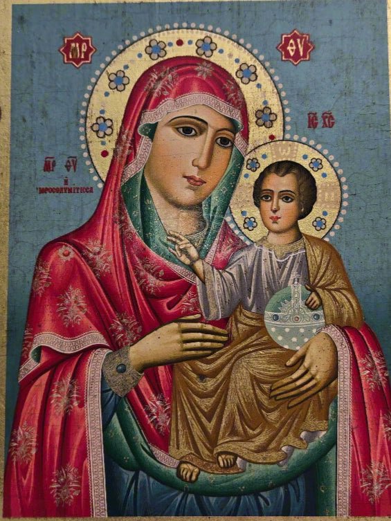 Virgin Mary of Jerusalem Icon: Handcrafted Devotion from the Holy Land - Christian Crafts