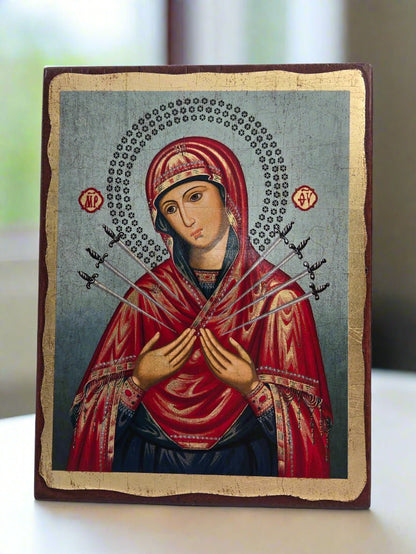 Virgin Mary Seven Sorrows Icon - Christian Crafts